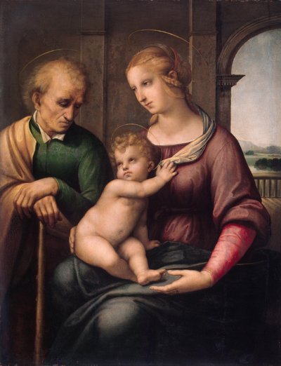Madonna with Beardless St Joseph by Raffaello Sanzio Raphael